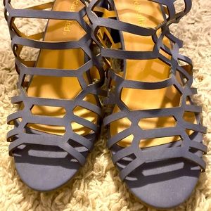 Beautiful periwinkle blue ankle sandals